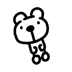 bear png outline, cute cartoon handdraw clipart kids doodle element hand drawn doodle, handwriting clipart, kawaii kids drawing, funny character, childlike sketch, handwritten words,
