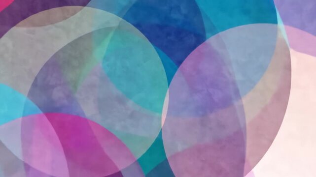 Abstract blend of overlapping circles and colors