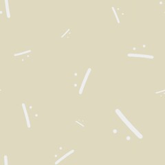 Symbols of moody smile made as seamless pattern using white color on sand background