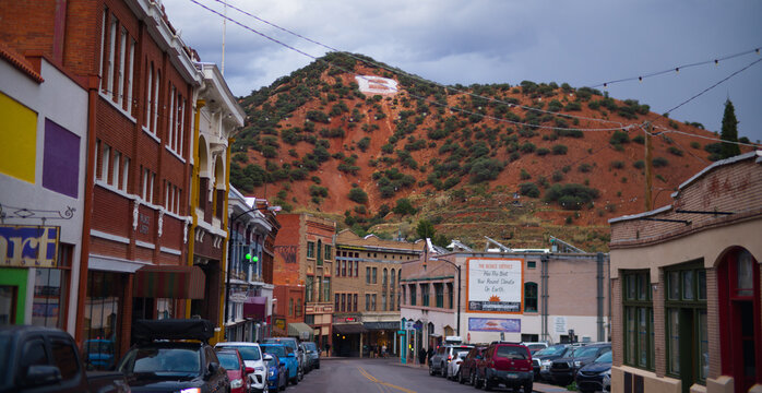Bisbee Arizona Mountain Landmark Travel Road