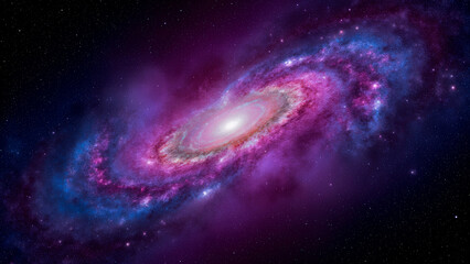 Obraz premium Cosmic Nebula Swirl Gradient Pattern with Deep Purple and Blue Tones for Space Art and Sci-Fi Decor Project Inspirations