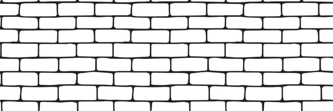 Texture of a white brick wall vector illustration	