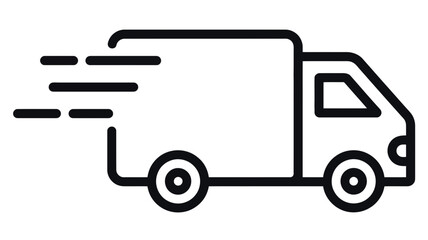 Express delivery truck icon vector graphic scalable fast shipping logistics transportation symbol white background