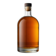  A full bottle of whiskey isolated on white and transpar ent background