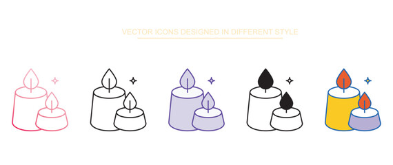 Candles icon design with white background stock illustration
