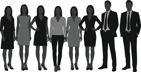 Diverse, professional, business, team, corporate, workforce, office, colleagues,