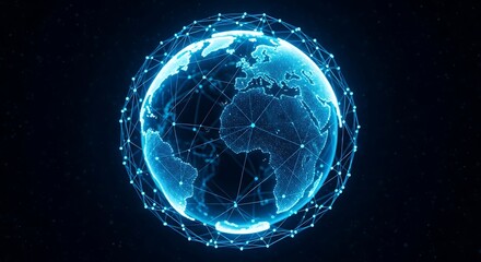 Global Network Connection Data World Digital Futuristic Technology