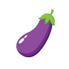 Eggplant. Flat vector design of eggplant isolated on white background