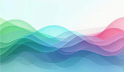 Abstract colorful blue background with flowing wave design and digital pattern