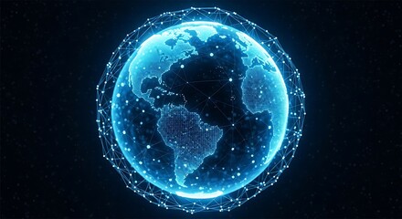 Digital Earth Globe Network Connections Worldwide Future Technology
