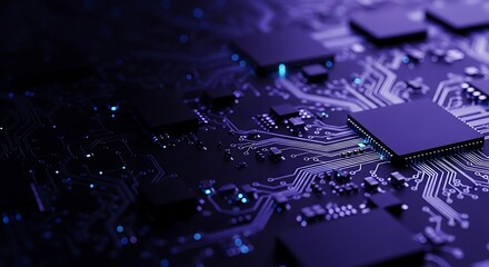 Advanced Microchip Technology and Modern Circuitry Illustrating Digital Innovation