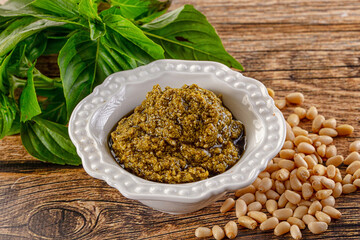 Italian Pesto sauce with basil