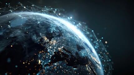 digital globe background global data communication global networking concept hd wallpaper