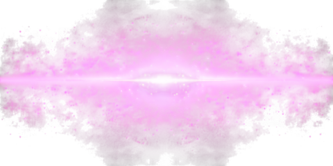 Vibrant pink and purple cosmic nebula A brilliant horizontal light beam crosses the sparkling star filled background