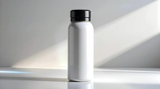 White Bottle Mockup Product Presentation Video.