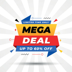 Mega Deal with 60 off Promotional Banner