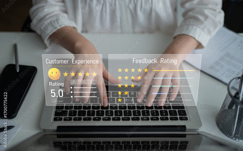Poster analysis of customer feedback and reviews to improve satisfaction, monitor ratings, and extract insi