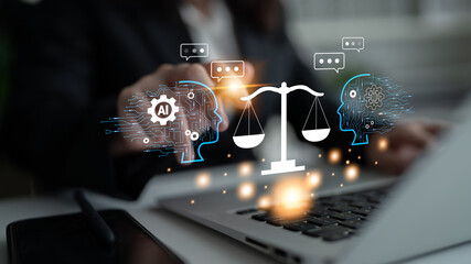 AI in law and the future of the legal justice system. A concept of AI assisting in legal debate,...
