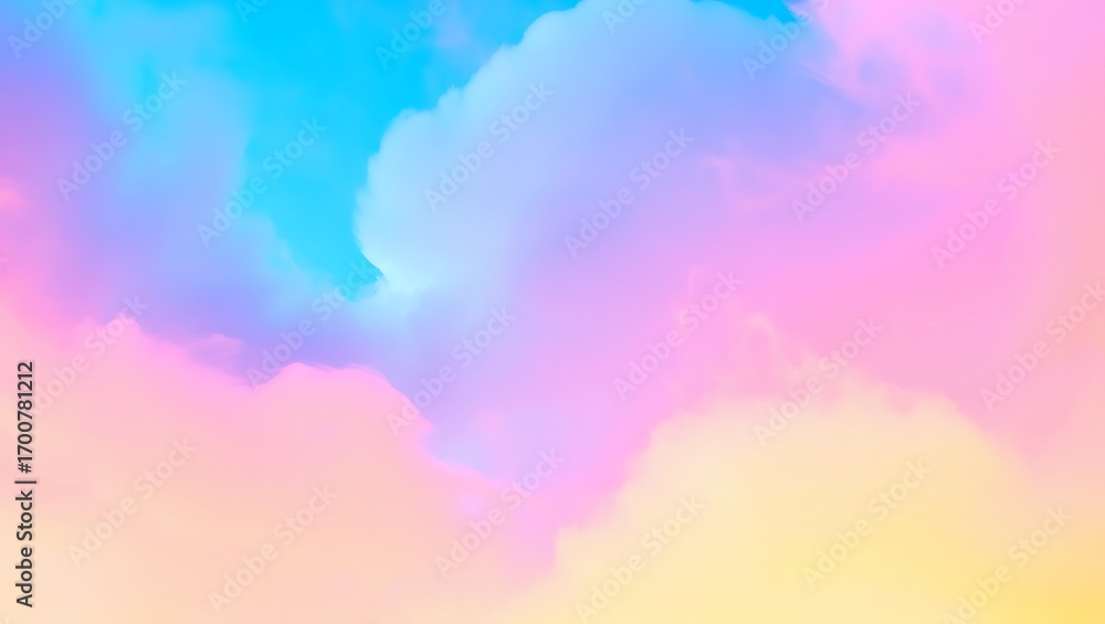 Poster abstract gradient background with pastel colors creating a dreamy and ethereal effect