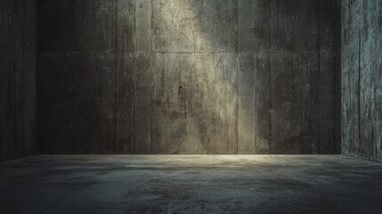 Empty concrete studio room