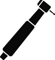 Vector illustration of dental drill icon scalable tool graphic for medical and dentistry applications