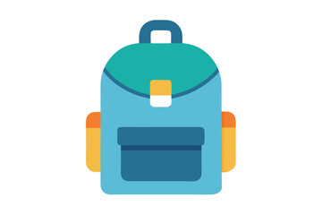 Colorful Backpack Illustration Ideal for School Supplies and Outdoor Activities Use