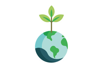 A Growing Planet Earth Symbolizing Environmental Awareness and Sustainable Practices for the Future