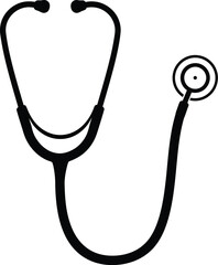 Scalable vector illustration of a stethoscope medical tool for healthcare and diagnostic use