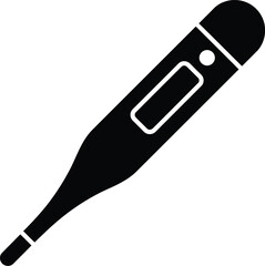 Digital thermometer vector icon scalable illustration for medical and health applications