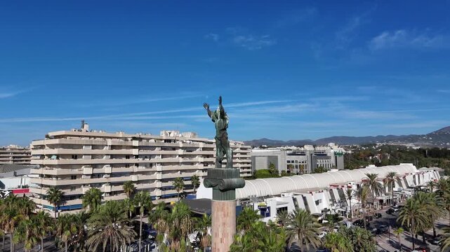 Aerial view of La estructura de "La Victoria" in Puerto Ban&uacute;s 