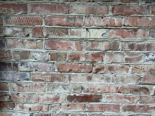 Old Red Brick Wall Texture Background