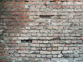 Old Red Brick Wall Texture Background