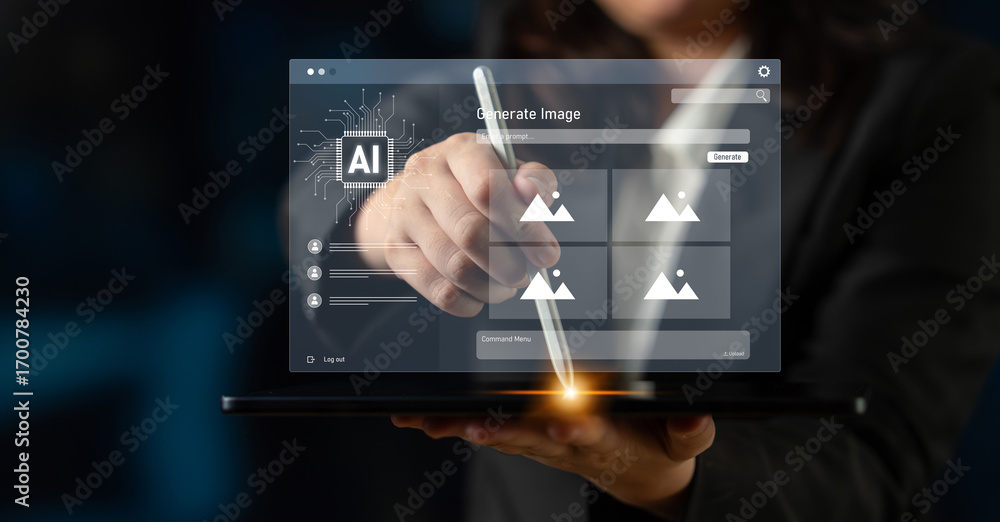Fototapete ai image generator interface enables image, ai, and generator process by converting user prompt into