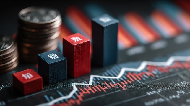 Striking Graph Illustration of Taiwans Financial Growth Economic Recovery Concept Perfect for Marketing Campaigns, Inspiring Business Presentations, and Website Design.