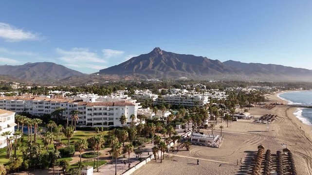 Aerial view of Puerto Ban&uacute;s and La Concha
