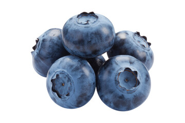 Obraz premium A cluster of fresh, ripe blueberries, isolated on a transparent background. background removed