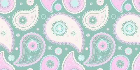 Fototapeta premium Effect vector in cover victorian. Pastel flower as rug sketching. Classic bohemian by intricacy buta.