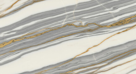 Obraz premium Elegant grey and white marble with shimmering gold mineral veins