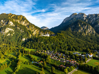 Landscape of the Neuschwanstein Castle, Schloss Neuschwanstein, F&uuml;ssen Germany
