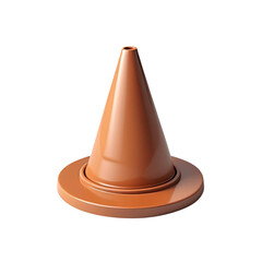 Fototapeta premium Traffic safety cone positioned on pavement for roadwork visibility during daylight hours