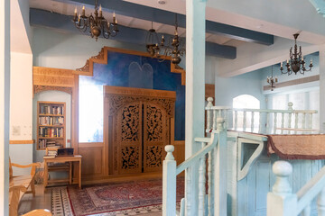 Neve Tzedek area, Tel Aviv, Israel.  - 10 September, 2025: Interior of the Neve Schechter Synagogue
