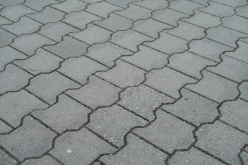 Oberfläche einer Straße oder eines Weges aus Betonstein 