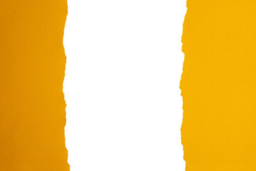 Torn yellow paper edges with black center on transparent background
