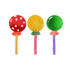 Colorful Lollipop Candy Illustration, Sweet Dessert Clipart