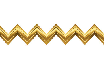 Golden zig-zag pattern on transparent background; elegant, decorative, and seamless. background removed