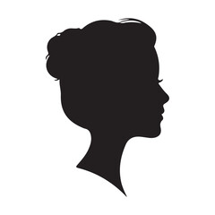 Abstract geometric shape with vibrant color accents and silhouette elements