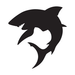 Abstract geometric shapes and lines in bold red and blue silhouette design