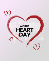 World Heart Day Poster – Heart Health Awareness Design for a Healthy Lifestyle