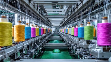 Premium photo of close-up of textile production machinery in a factory, textile, manufacturing, industry, machinery, equipment.