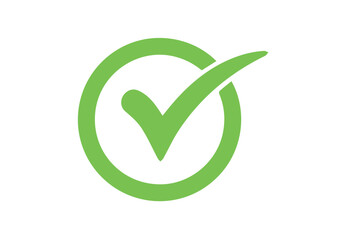 Isolated green tick check mark icon vector © Richardson